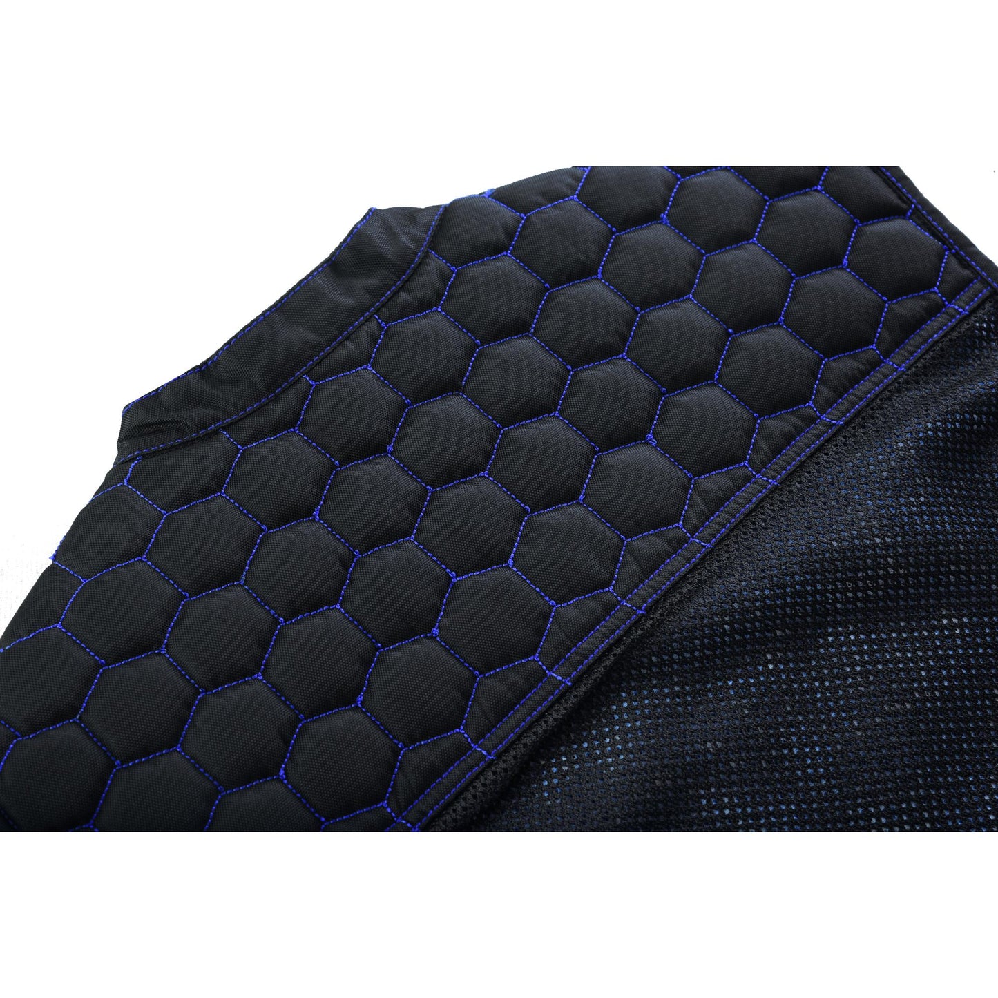 Blue Soul Men’s Black Mesh Textile Vest with Blue Paisley Liner