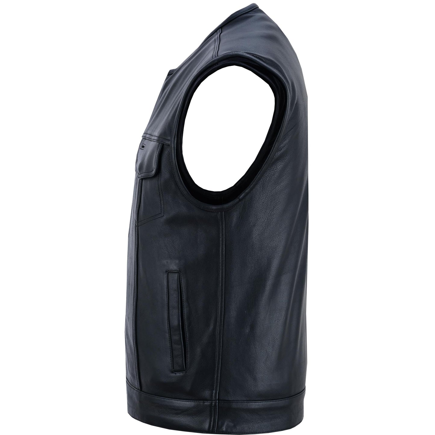 DS181A Concealed Snap Closure, Milled Cowhide, Without Collar & Hidde