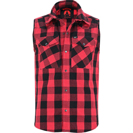 Red Styler Men’s Red and Black Sleeveless Flannel