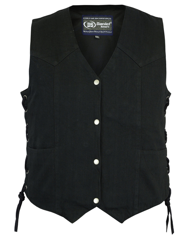 DM952 Women's Denim Classic Side Lace Vest