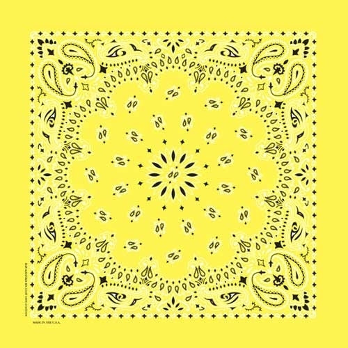 NT4403 Bandana Paisley Yellow