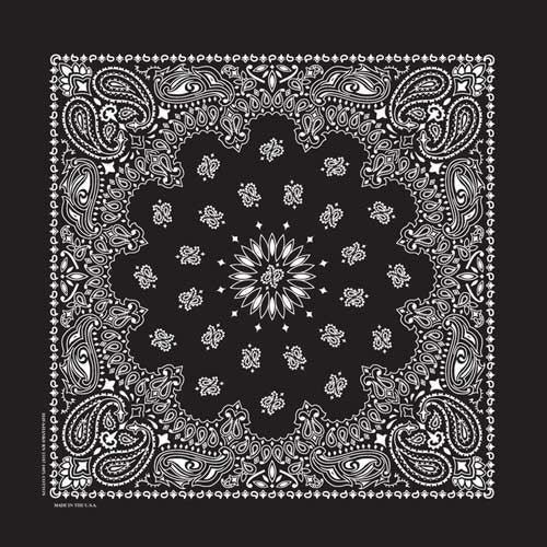 NT4407 Bandana Paisley Black