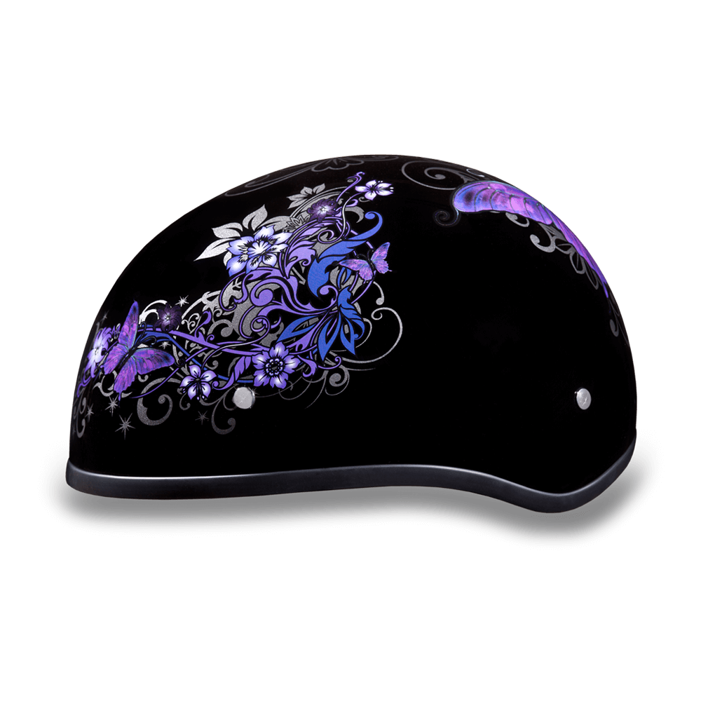 D6-B D.O.T. DAYTONA SKULL CAP - W/ BUTTERFLY