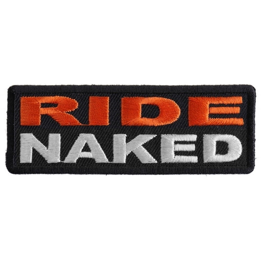 P1415 Ride Naked Funny Biker Patch