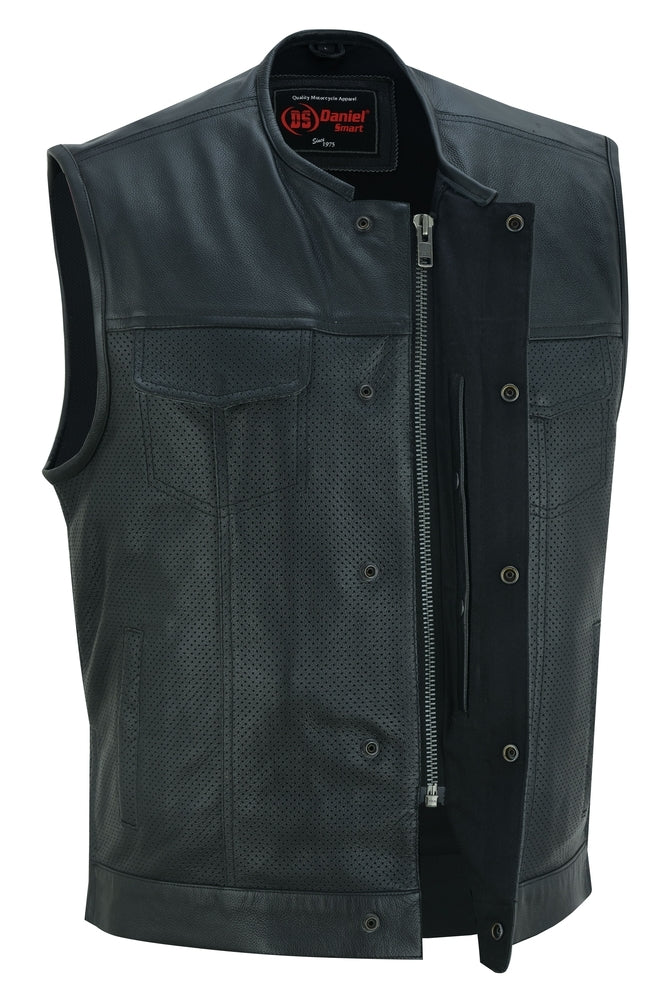 DS183 Men's Premium Perforated Single Back Panel Concealment Vest W/O