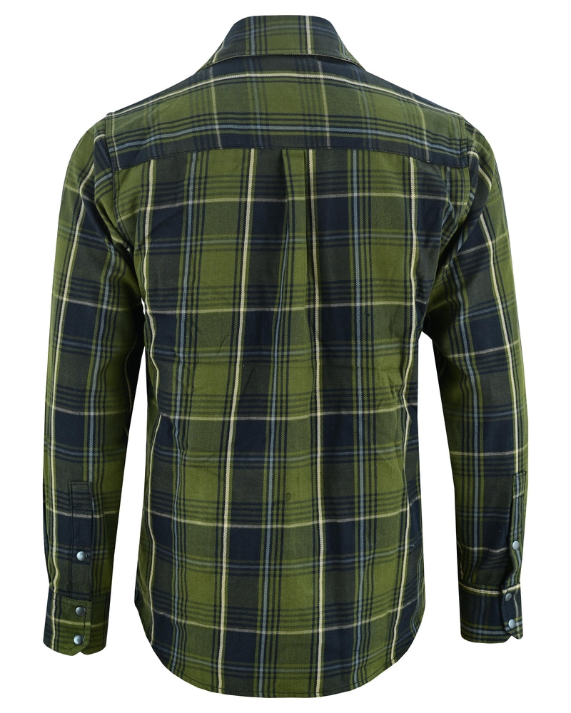 Olive Essence Men's Green Flannel Shirt