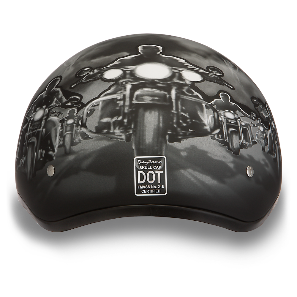 D6-G D.O.T. DAYTONA SKULL CAP - W/ GUNS