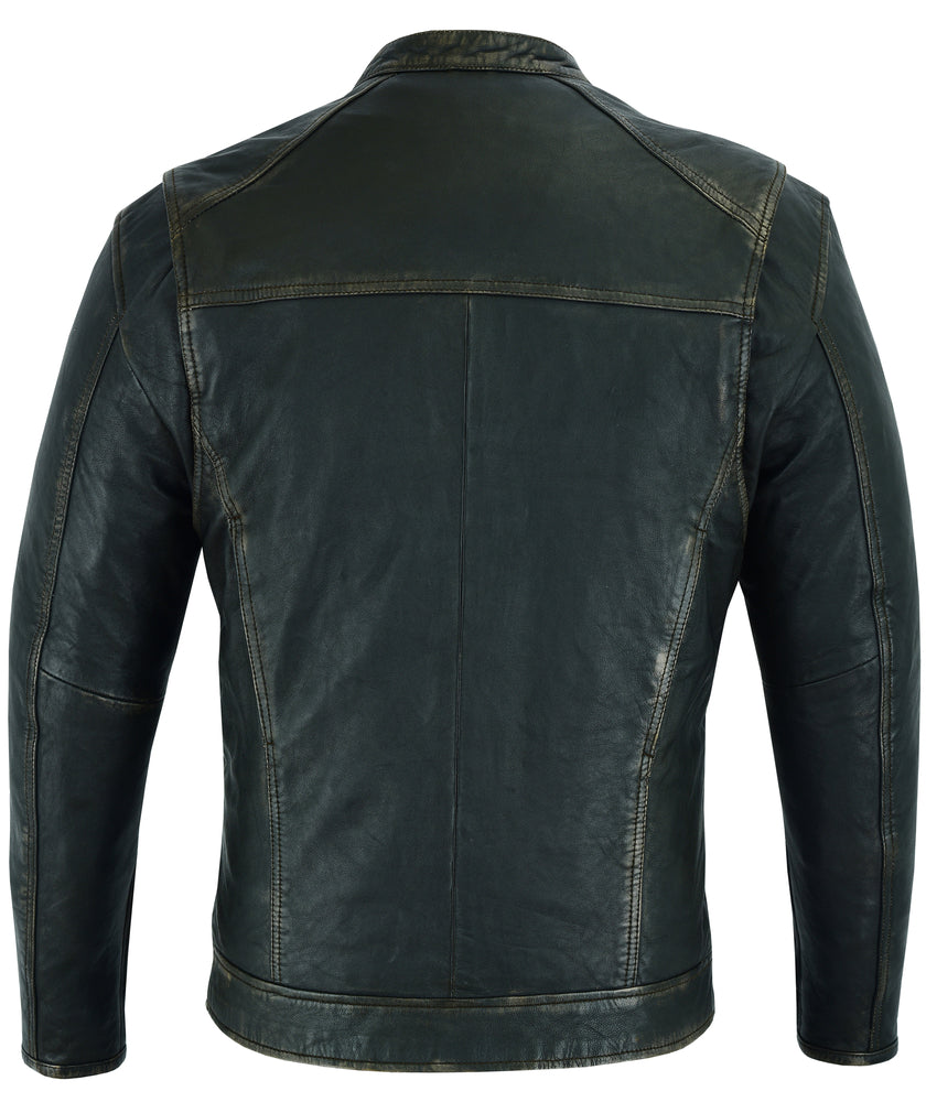 DS743 Men's Cruiser Jacket in Lightweight Drum Dyed Distressed Naked