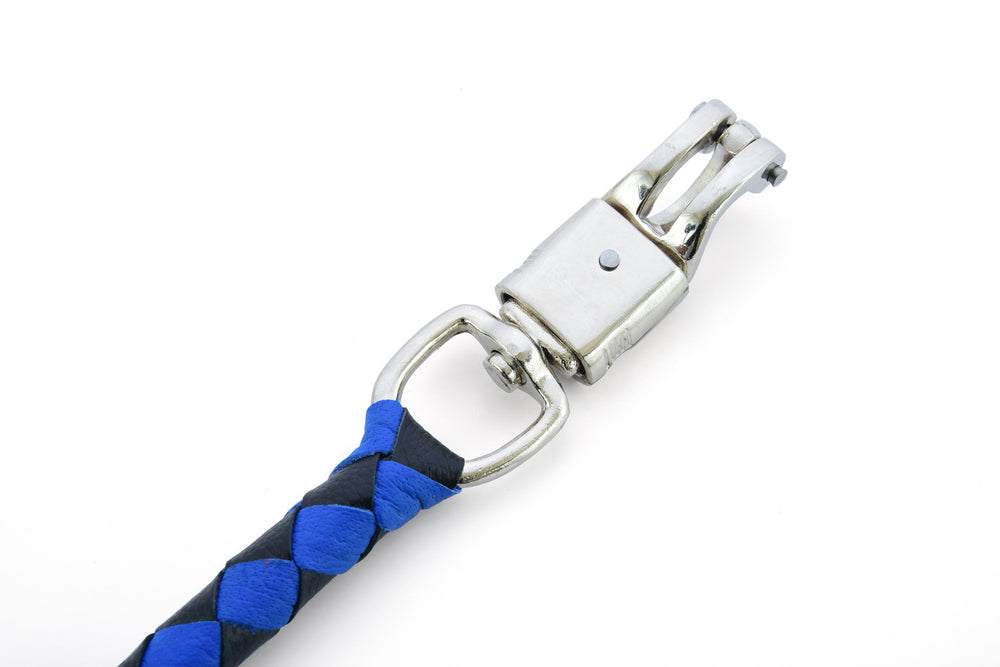 GBW205 Leather Biker Whip-Blue/Black